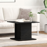 Produktbild för Kaffeebord Svart Ek 55,5 x 55,5 x 40 cm Konstruerat trä