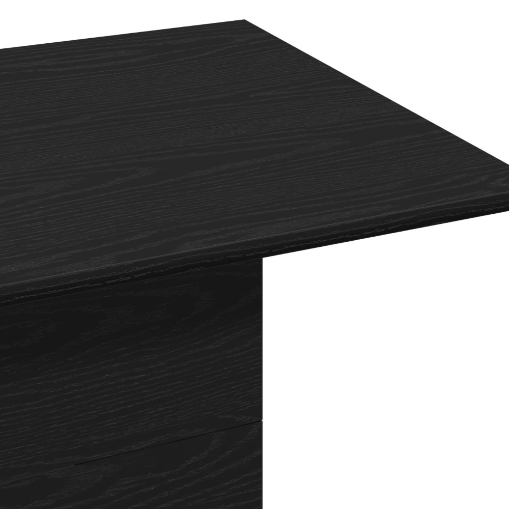 Produktbild för Kaffeebord Svart Ek 55,5 x 55,5 x 40 cm Konstruerat trä