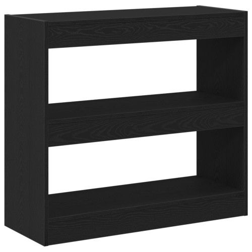 vidaXL Bokskåp 2 pcs Svart Ek 80 x 30 x 72 cm Konstruerat trä