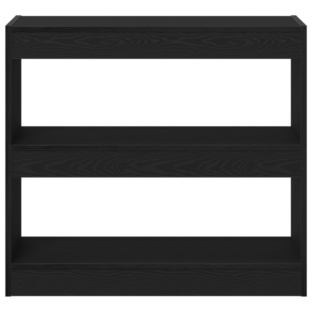 Produktbild för Bokskåp 2 pcs Svart Ek 80 x 30 x 72 cm Konstruerat trä