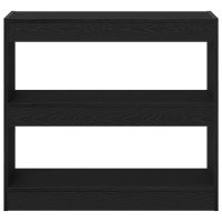 Produktbild för Bokskåp 2 pcs Svart Ek 80 x 30 x 72 cm Konstruerat trä