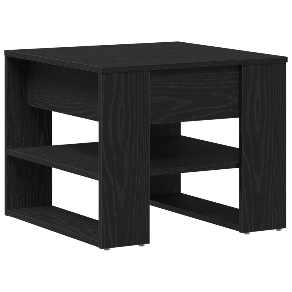 Produktbild för Kaffeebord Svart Ek 55,5 x 55 x 45 cm Konstruerat trä