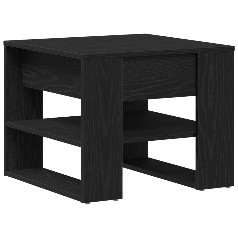 Produktbild för Kaffeebord Svart Ek 55,5 x 55 x 45 cm Konstruerat trä
