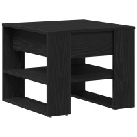 Produktbild för Kaffeebord Svart Ek 55,5 x 55 x 45 cm Konstruerat trä