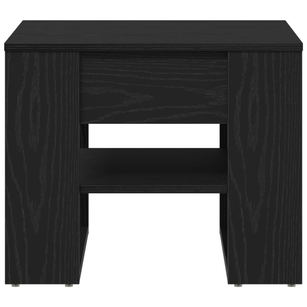 Produktbild för Kaffeebord Svart Ek 55,5 x 55 x 45 cm Konstruerat trä