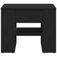 Produktbild för Kaffeebord Svart Ek 55,5 x 55 x 45 cm Konstruerat trä