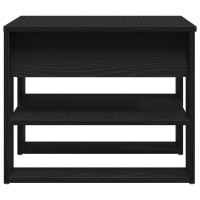 Produktbild för Kaffeebord Svart Ek 55,5 x 55 x 45 cm Konstruerat trä