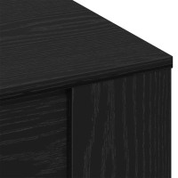 Produktbild för Kaffeebord Svart Ek 55,5 x 55 x 45 cm Konstruerat trä