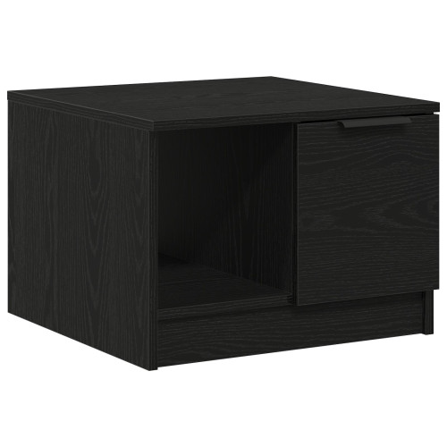 vidaXL Kaffeebord with Drawer Svart ek 50 x 50 x 36 cm Konstruerat trä