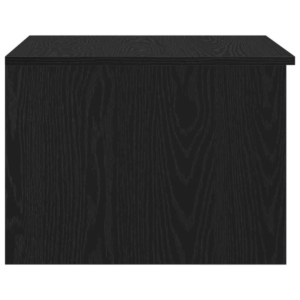 Produktbild för Kaffeebord with Drawer Svart ek 50 x 50 x 36 cm Konstruerat trä
