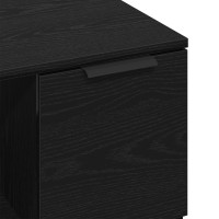 Produktbild för Kaffeebord with Drawer Svart ek 50 x 50 x 36 cm Konstruerat trä