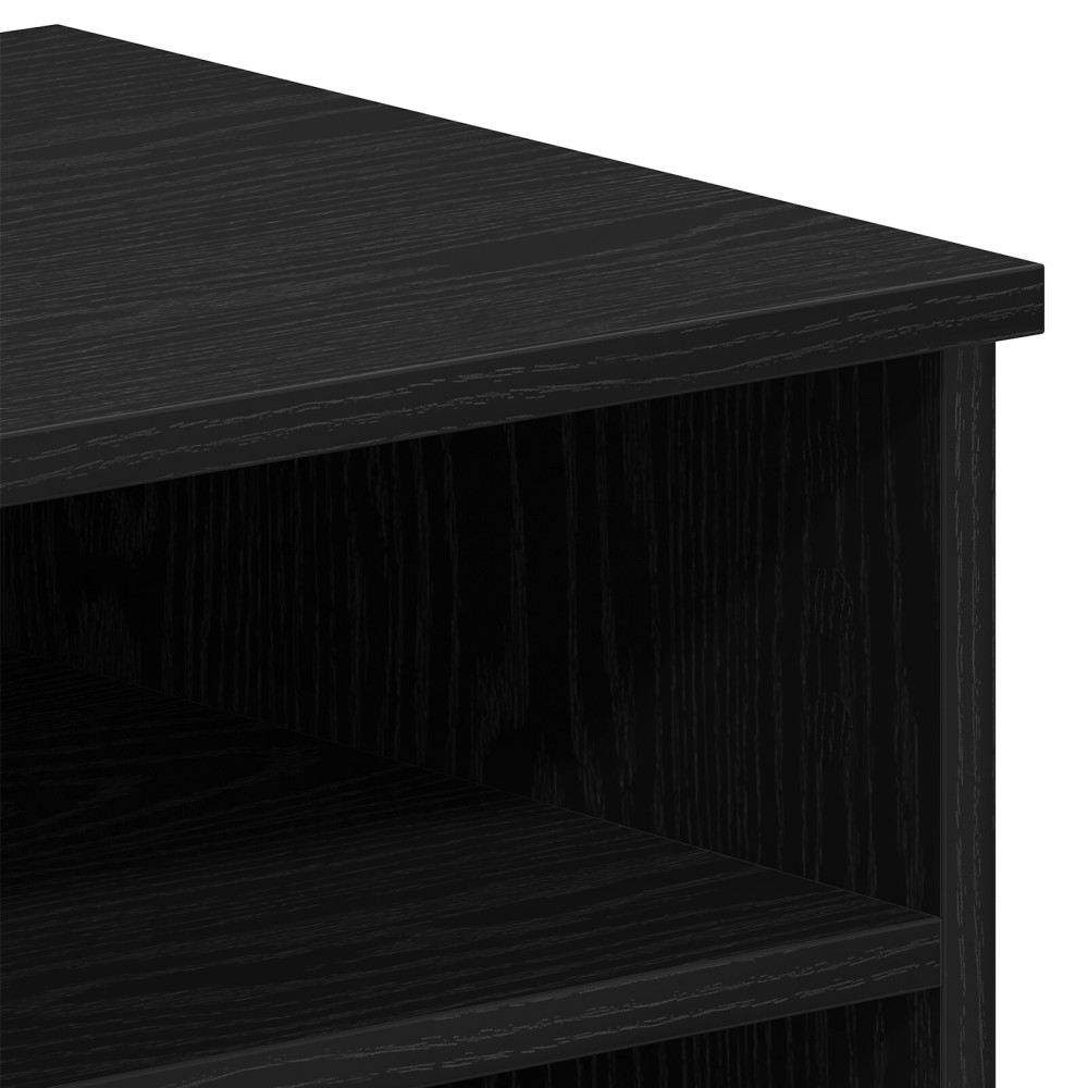 Produktbild för TV-skåp 2 pcs Svart Ek 80 x 35 x 36,5 cm Konstruerat trä