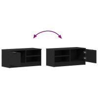 Produktbild för TV-skåp 2 pcs Svart Ek 80 x 35 x 36,5 cm Konstruerat trä