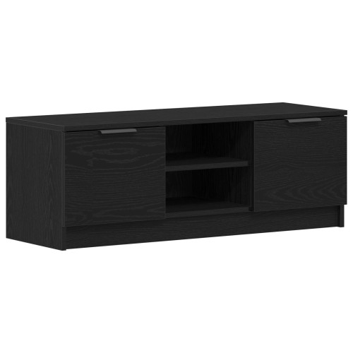 vidaXL TV-skåp Svart Ek 102 x 32 x 35.5 cm Konstruerat trä