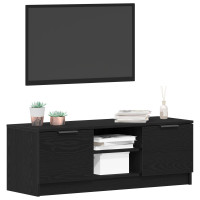 Produktbild för TV-skåp Svart Ek 102 x 32 x 35.5 cm Konstruerat trä