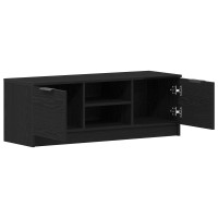Produktbild för TV-skåp Svart Ek 102 x 32 x 35.5 cm Konstruerat trä