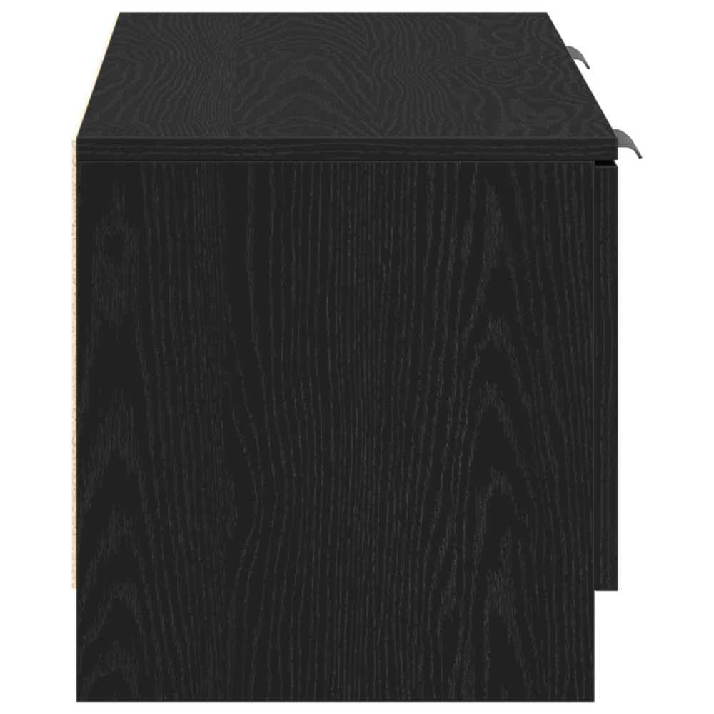 Produktbild för TV-skåp Svart Ek 102 x 32 x 35.5 cm Konstruerat trä