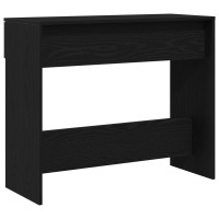 Produktbild för Konsolbord med låda Svart Ek 30 x 36 x 75 cm Konstruerat trä
