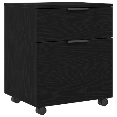 vidaXL Arkivkåp med låda Svart Ek 45 x 38 x 54 cm Konstruerat trä