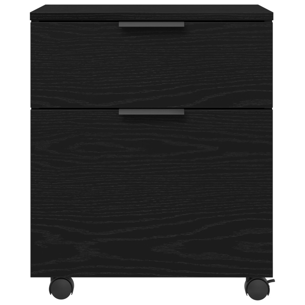 Produktbild för Arkivkåp med låda Svart Ek 45 x 38 x 54 cm Konstruerat trä