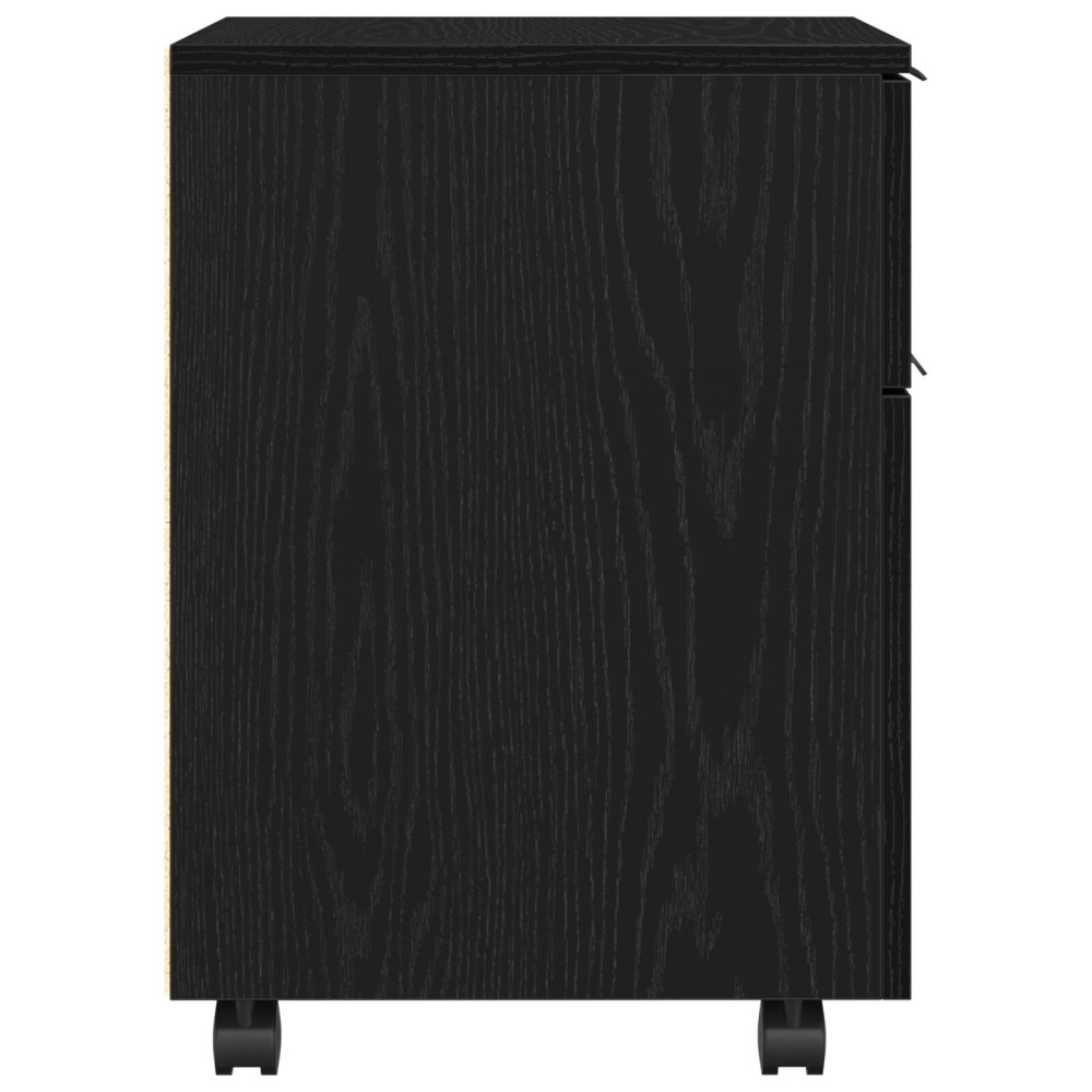 Produktbild för Arkivkåp med låda Svart Ek 45 x 38 x 54 cm Konstruerat trä