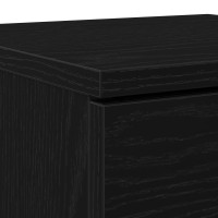 Produktbild för Sideboard 2 pcs Svart Ek 30 x 30 x 70 cm Konstruerat trä