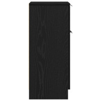 Produktbild för Sideboard 2 pcs Svart Ek 30 x 30 x 70 cm Konstruerat trä