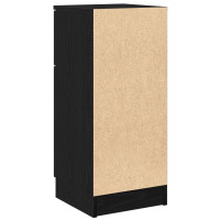 Produktbild för Sideboard 2 pcs Svart Ek 30 x 30 x 70 cm Konstruerat trä