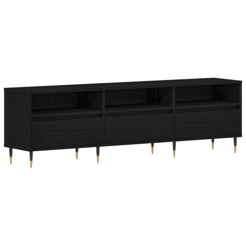 vidaXL TV-skåp med låda Svart Ek 150 x 30 x 44,5 cm Konstruerat trä