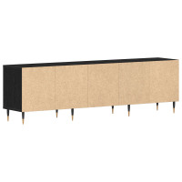 Produktbild för TV-skåp med låda Svart Ek 150 x 30 x 44,5 cm Konstruerat trä