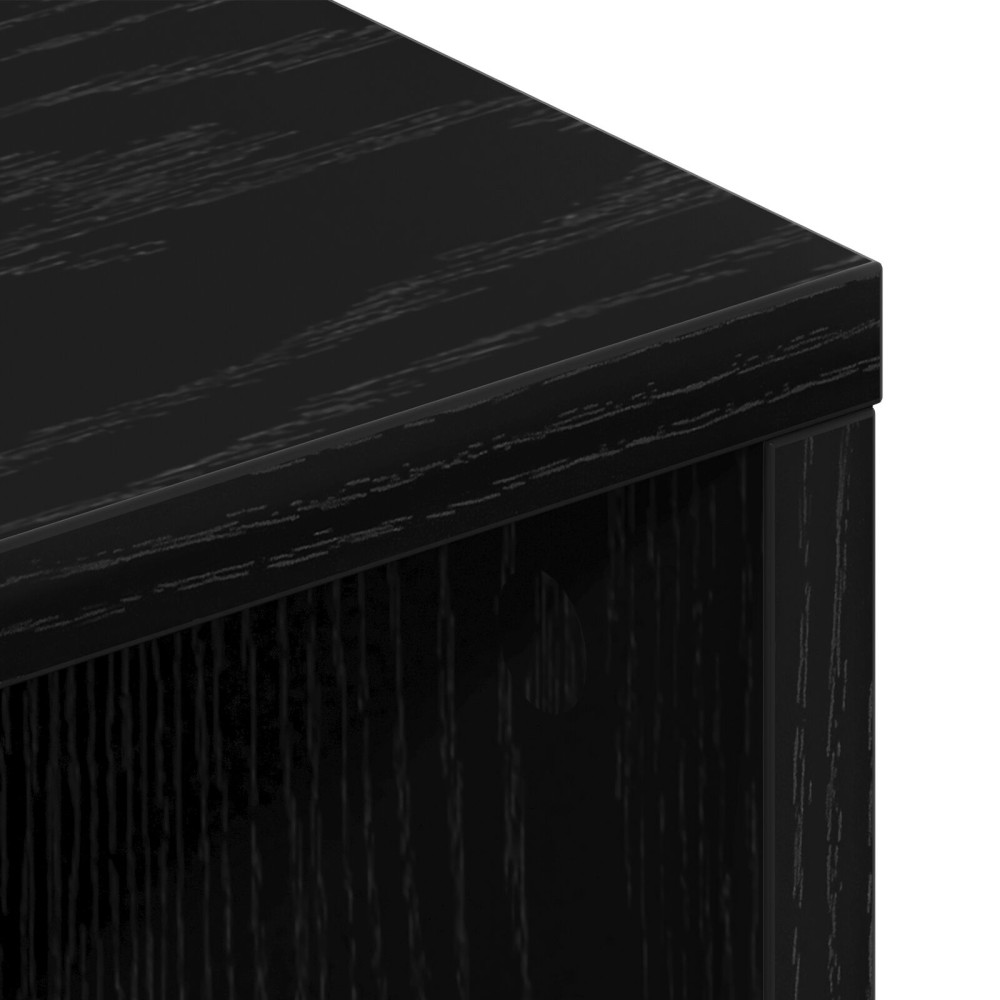 Produktbild för TV-skåp med låda Svart Ek 150 x 30 x 44,5 cm Konstruerat trä
