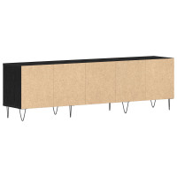 Produktbild för TV-skåp med låda Svart Ek 150 x 30 x 44,5 cm Konstruerat trä