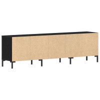 Produktbild för TV-skåp med låda Svart Ek 150 x 30 x 44,5 cm Konstruerat trä