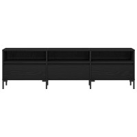 Produktbild för TV-skåp med låda Svart Ek 150 x 30 x 44,5 cm Konstruerat trä
