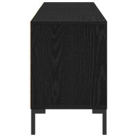 Produktbild för TV-skåp med låda Svart Ek 150 x 30 x 44,5 cm Konstruerat trä