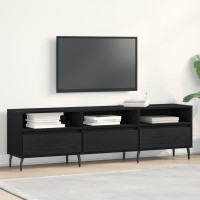 Produktbild för TV-skåp Svart Ek 150 x 30 x 44,5 cm Konstruerat trä