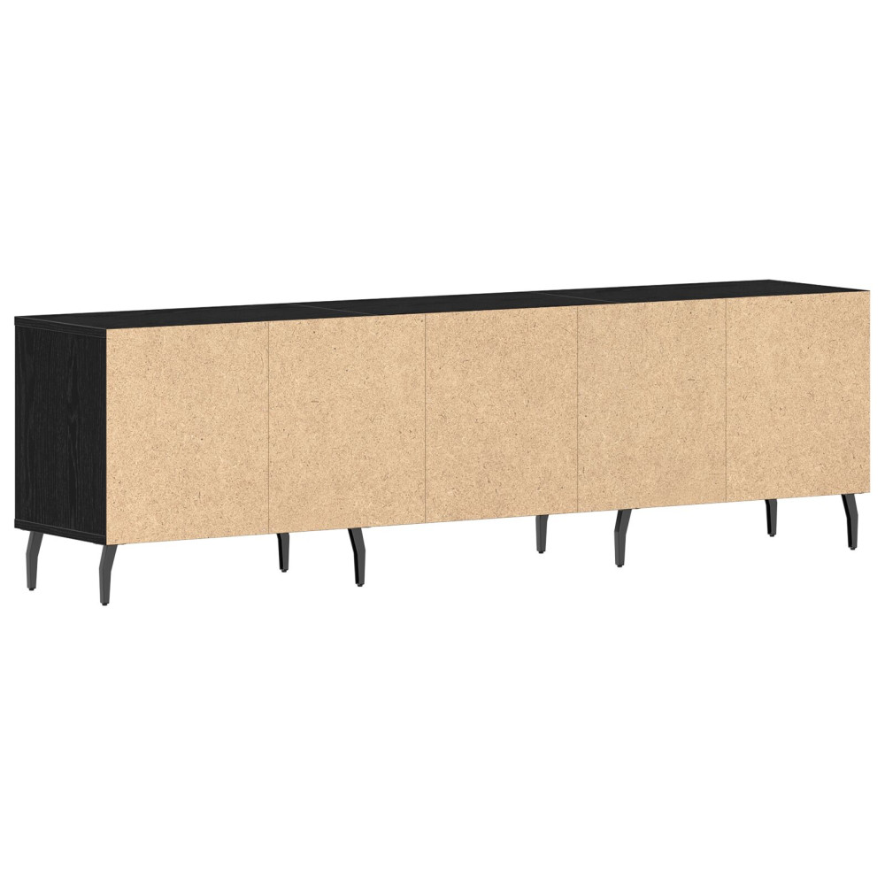Produktbild för TV-skåp Svart Ek 150 x 30 x 44,5 cm Konstruerat trä