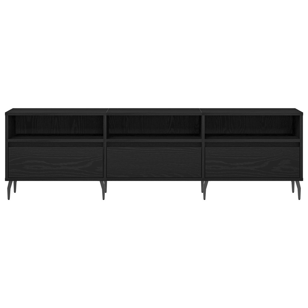 Produktbild för TV-skåp Svart Ek 150 x 30 x 44,5 cm Konstruerat trä