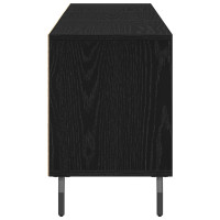 Produktbild för TV-skåp Svart Ek 150 x 30 x 44,5 cm Konstruerat trä