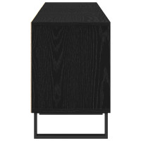 Produktbild för TV-skåp med låda Svart Ek 150 x 30 x 44,5 cm Konstruerat trä