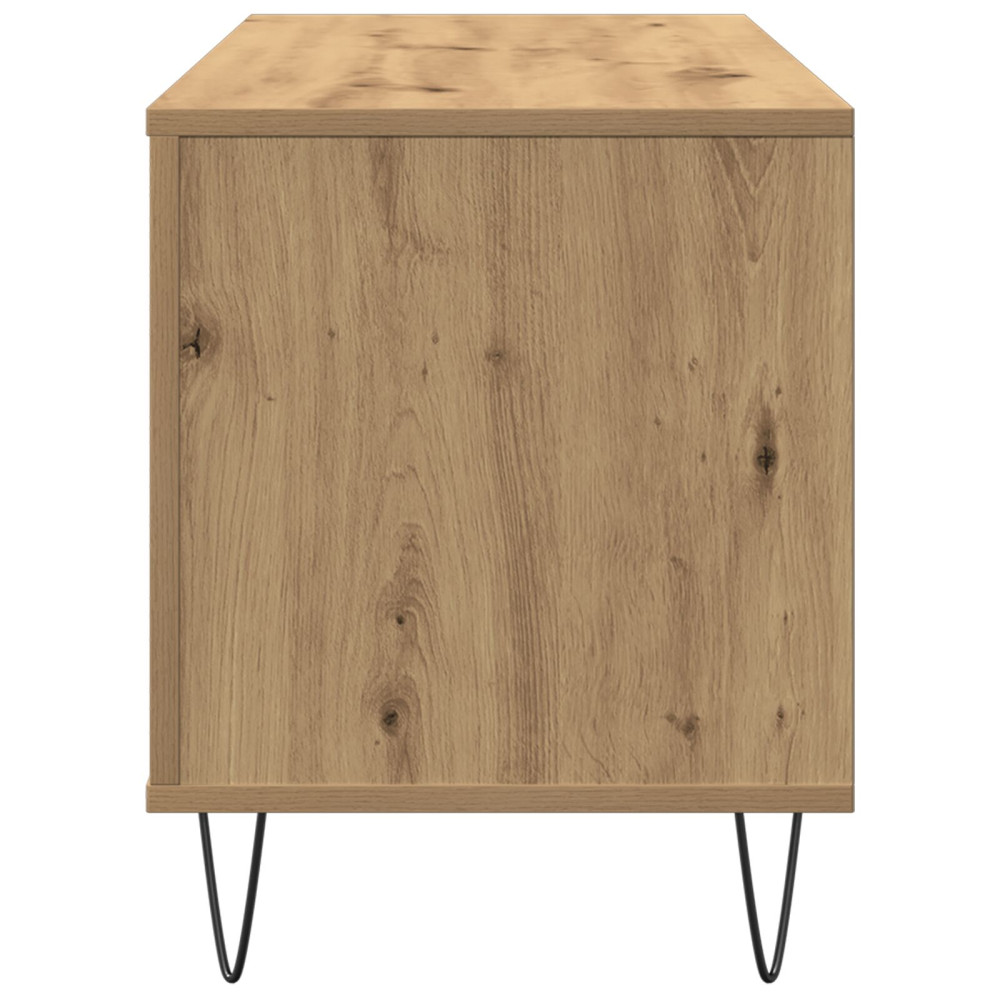 Produktbild för Skivskåp med hylla Gammalt trä 100 x 38 x 48 cm Konstruerat trä