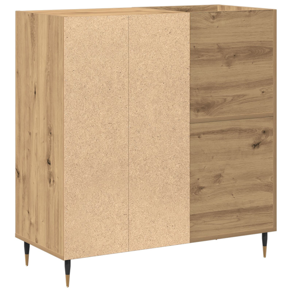 Produktbild för Skivskåp med hylla Gammalt trä 85 x 38 x 89 cm Konstruerat trä