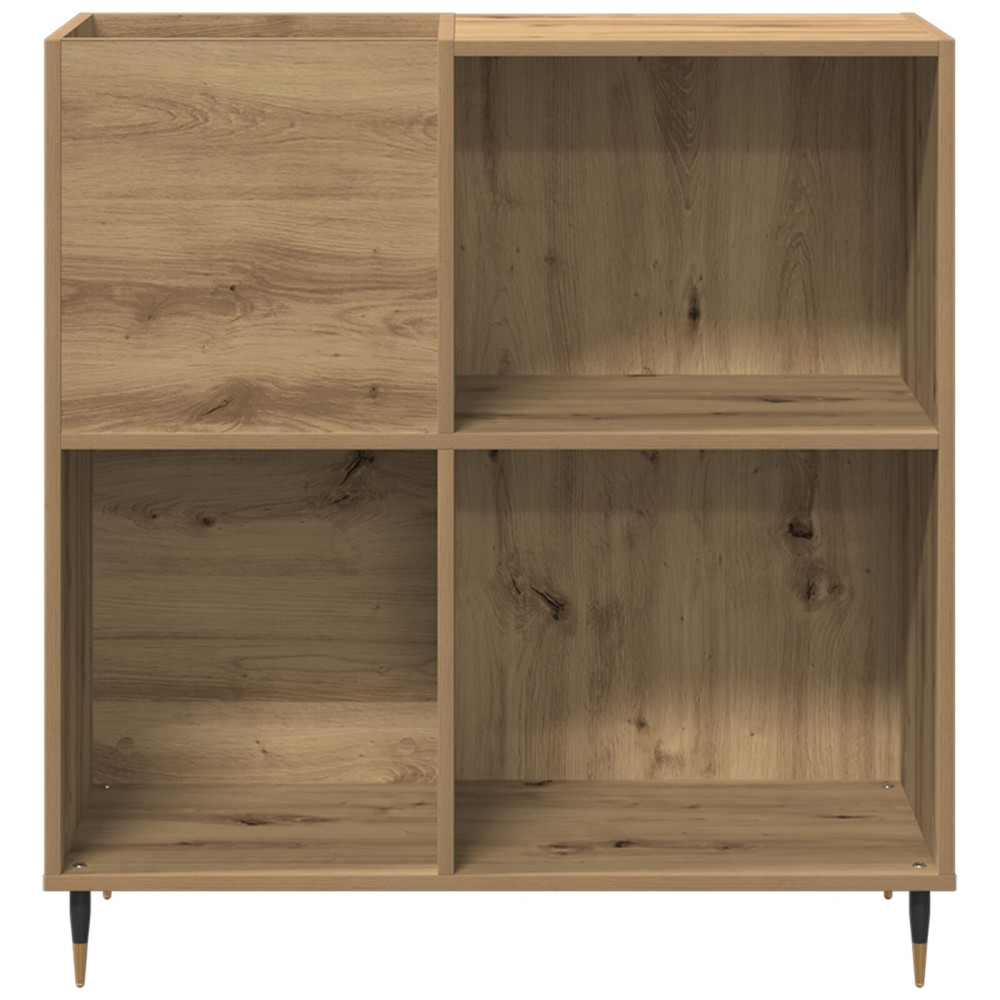 Produktbild för Skivskåp med hylla Gammalt trä 85 x 38 x 89 cm Konstruerat trä