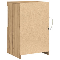 Produktbild för LED-sido bord 2 pcs Artisan Ek 41 x 37 x 67 cm Konstruerat trä