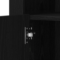 Produktbild för LED-sido bord 2 pcs Svart Ek 41 x 37 x 67 cm Konstruerat trä