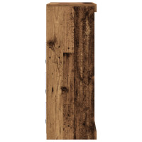 Produktbild för LED-sido bord Gammalt trä 81 x 37 x 100 cm Konstruerat trä