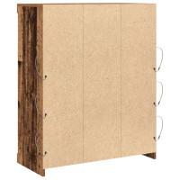 Produktbild för LED-sido bord Gammalt trä 81 x 37 x 100 cm Konstruerat trä