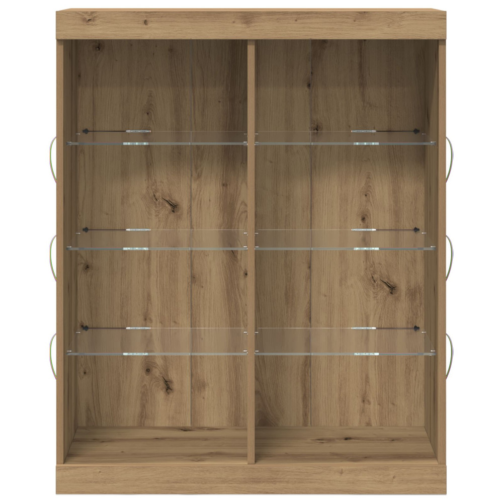 Produktbild för LED-sido bord Artisan-ek 81 x 37 x 100 cm Konstruerat trä