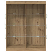 Produktbild för LED-sido bord Artisan-ek 81 x 37 x 100 cm Konstruerat trä