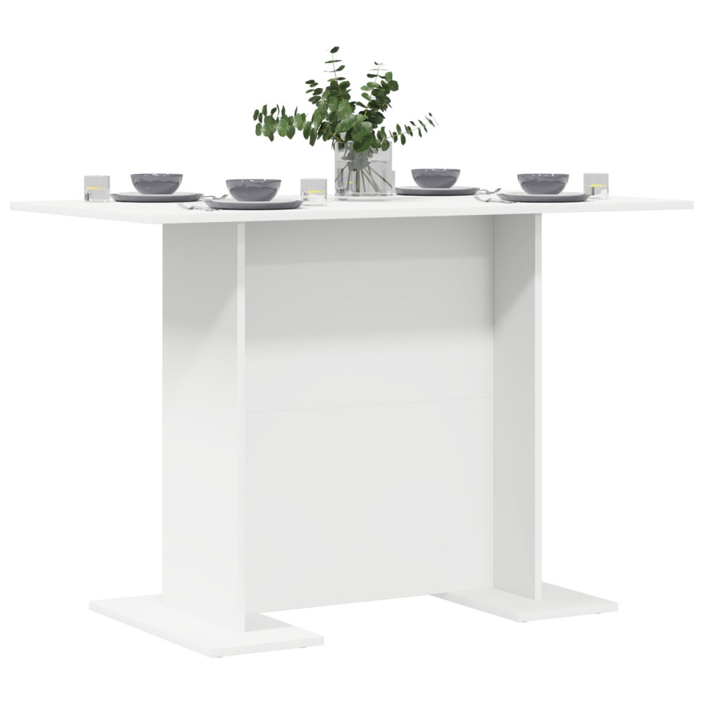 Produktbild för Matbord Vit 110 x 60 x 75 cm Konstruerat trä